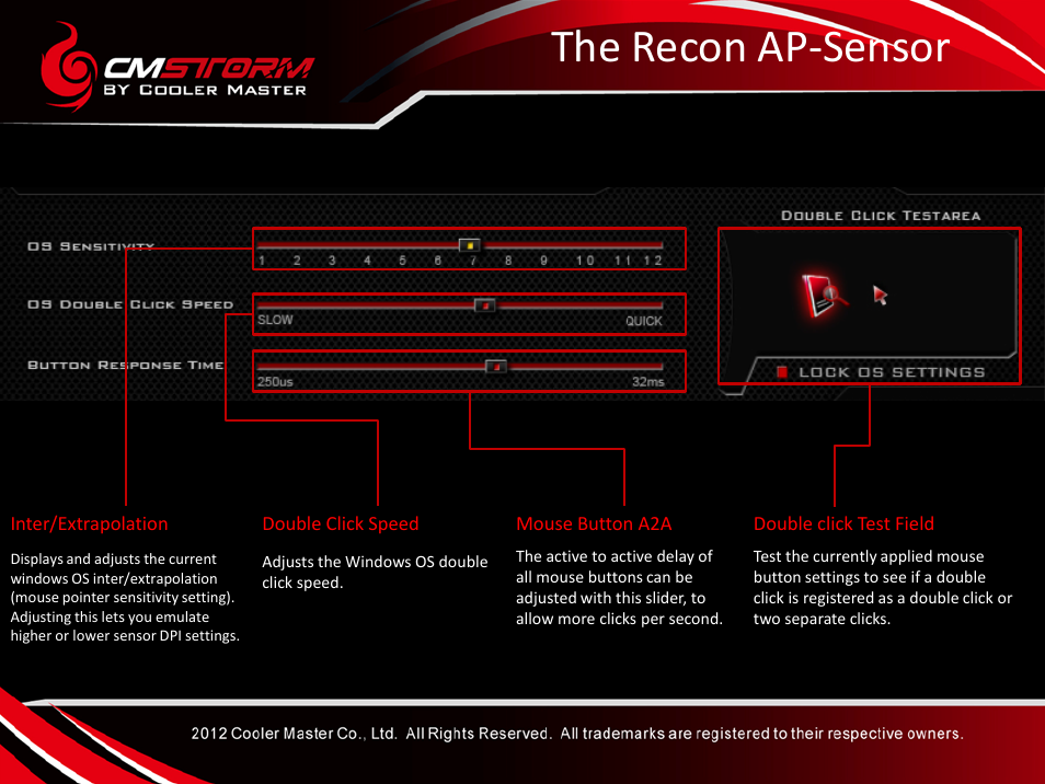 The recon ap-sensor | Cooler Master Recon User Manual | Page 15 / 18