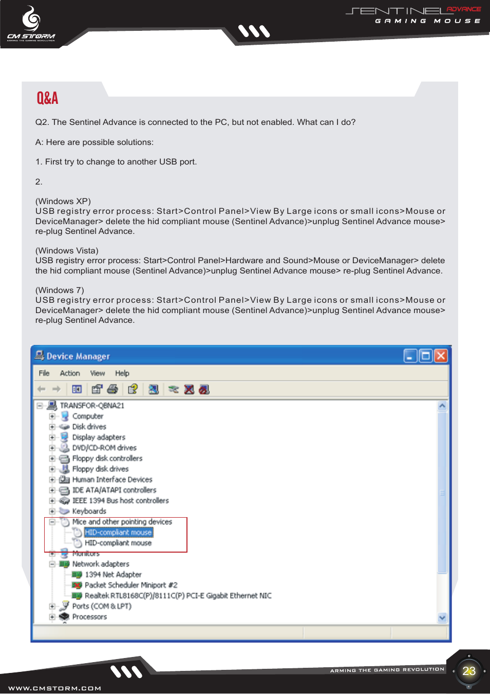 Cooler Master Sentinel Advance User Manual | Page 23 / 24