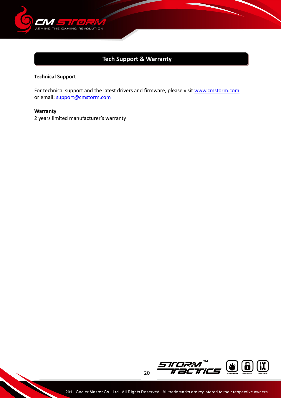 Sirus_manual_20 | Cooler Master Sirus - 5.1 User Manual | Page 21 / 21