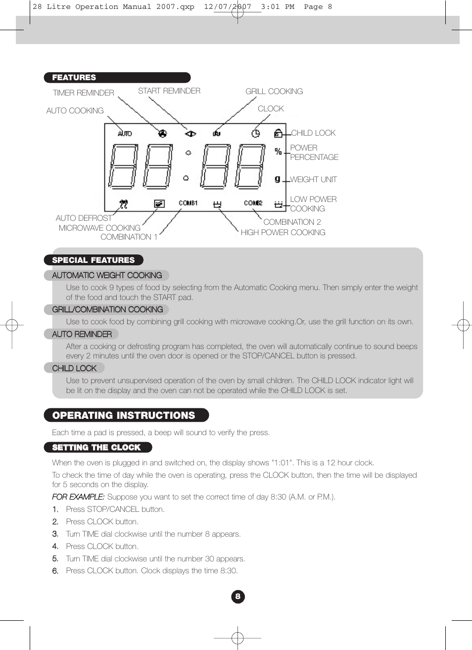 Operating instructions | Blanco BMO280X User Manual | Page 8 / 12