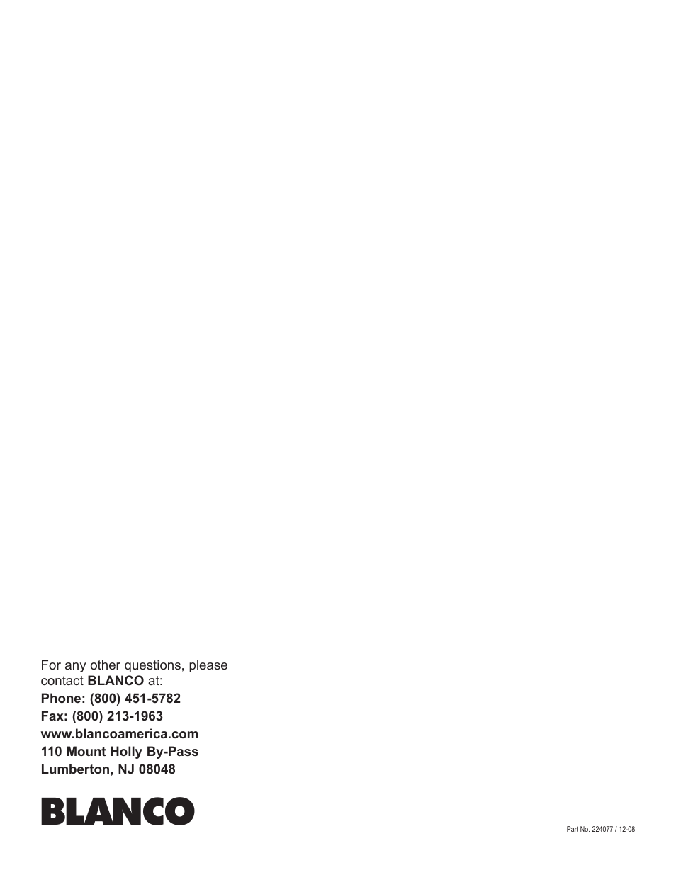 Blanco | Blanco Precision User Manual | Page 4 / 4