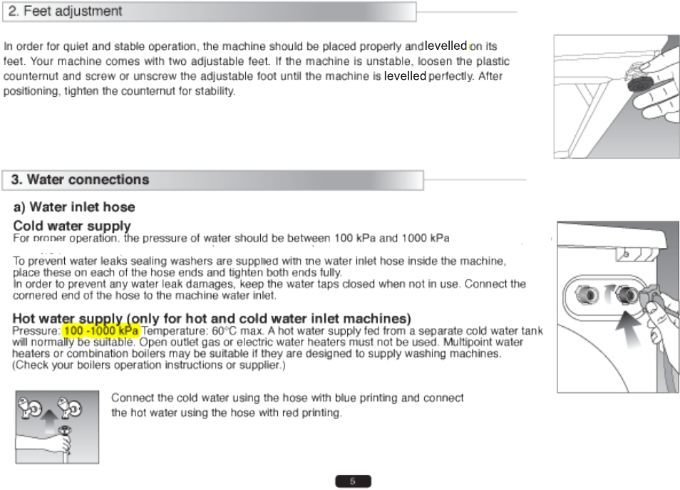 Blanco BFWM7 User Manual | Page 8 / 23