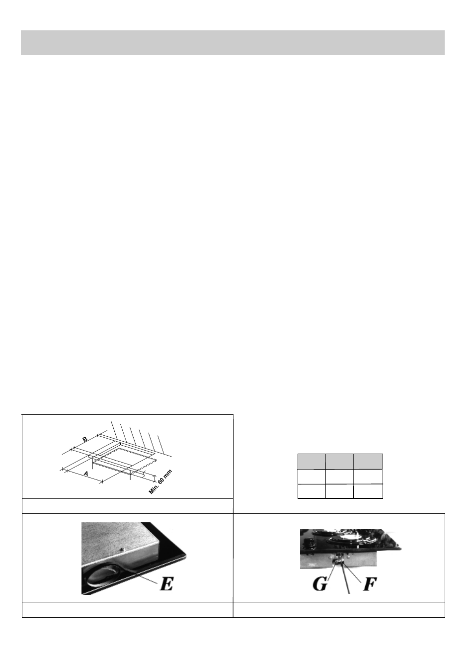Installation | Blanco BCGC74 - BCGC52 User Manual | Page 6 / 15
