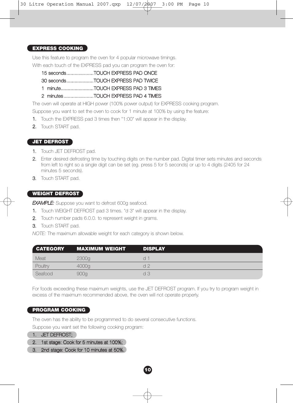 Blanco BMO300X User Manual | Page 10 / 12