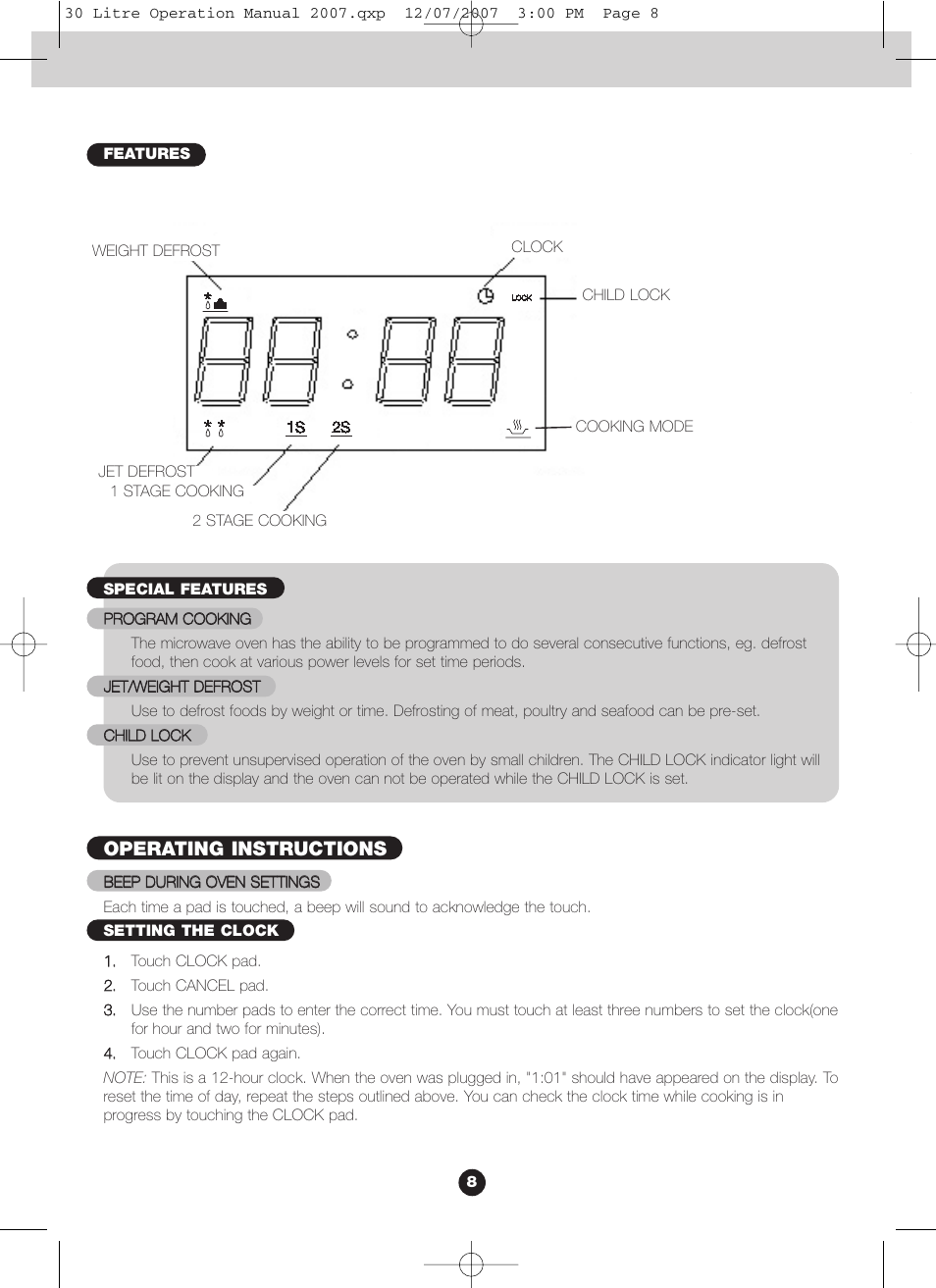 Operating instructions | Blanco BMO300X User Manual | Page 8 / 12