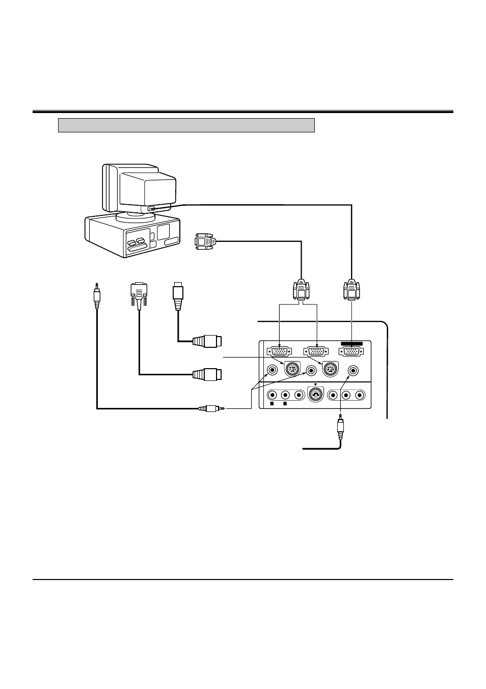 Connecting an ibm-compatible desktop computer, Connecting the projector | BOXLIGHT MP-36t User Manual | Page 12 / 54