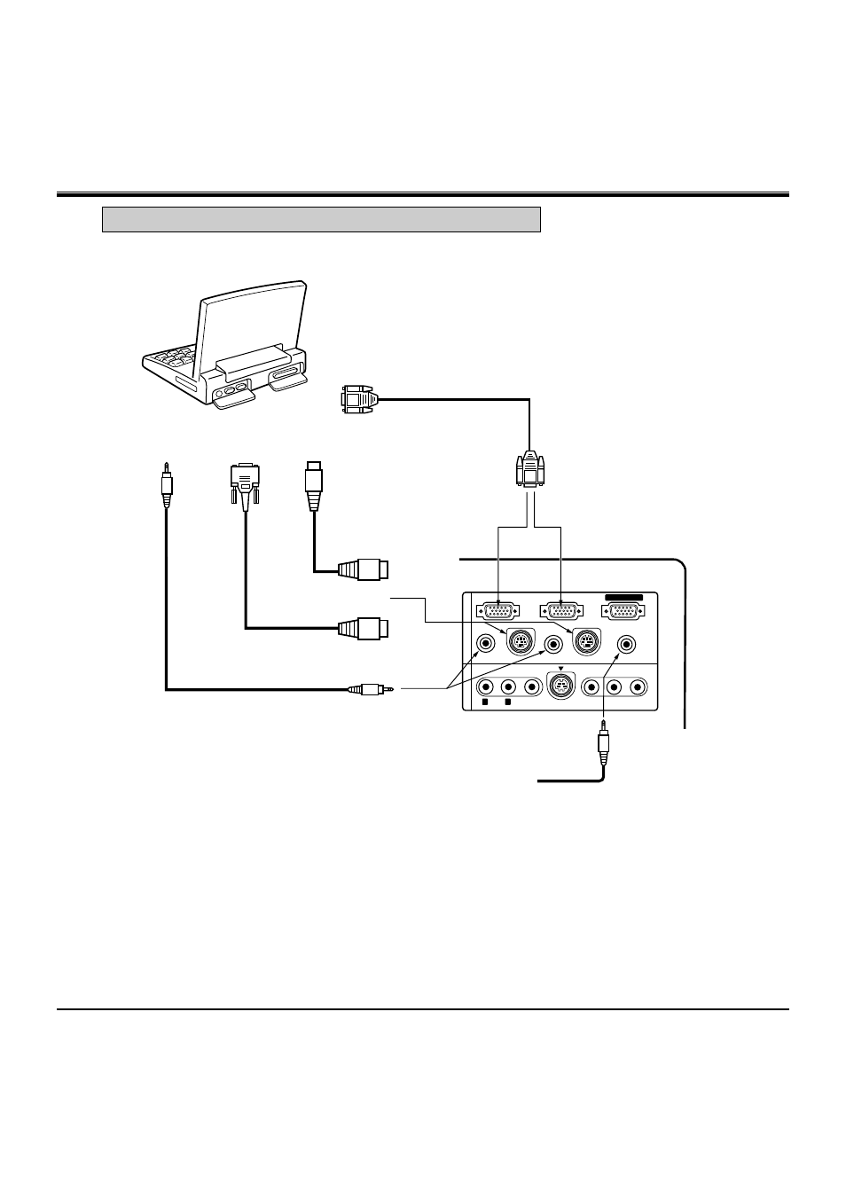Connecting an ibm-compatible laptop computer, Connecting the projector | BOXLIGHT MP-36t User Manual | Page 13 / 54