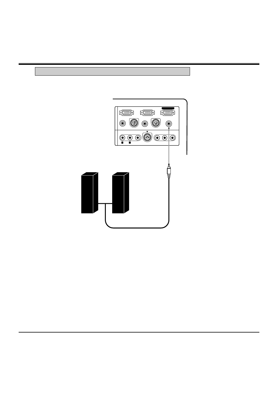 Connecting the projector, External speaker system | BOXLIGHT MP-36t User Manual | Page 18 / 54