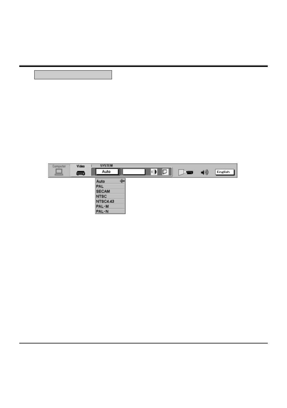 Video mode, Color system select | BOXLIGHT MP-36t User Manual | Page 32 / 54