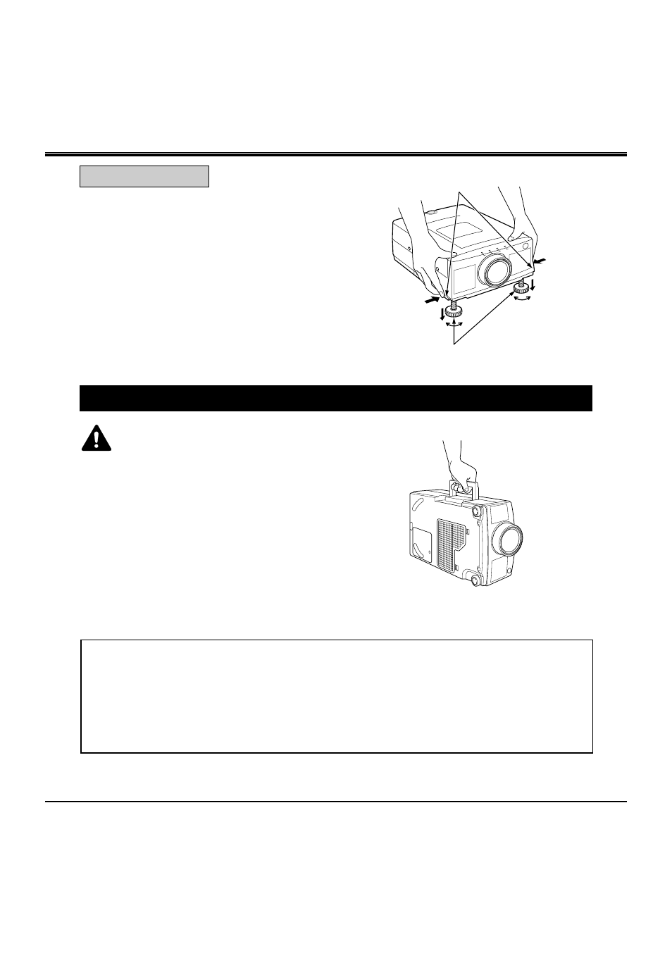 Moving the projector, Caution in carrying or transporting the projector | BOXLIGHT MP-36t User Manual | Page 8 / 54