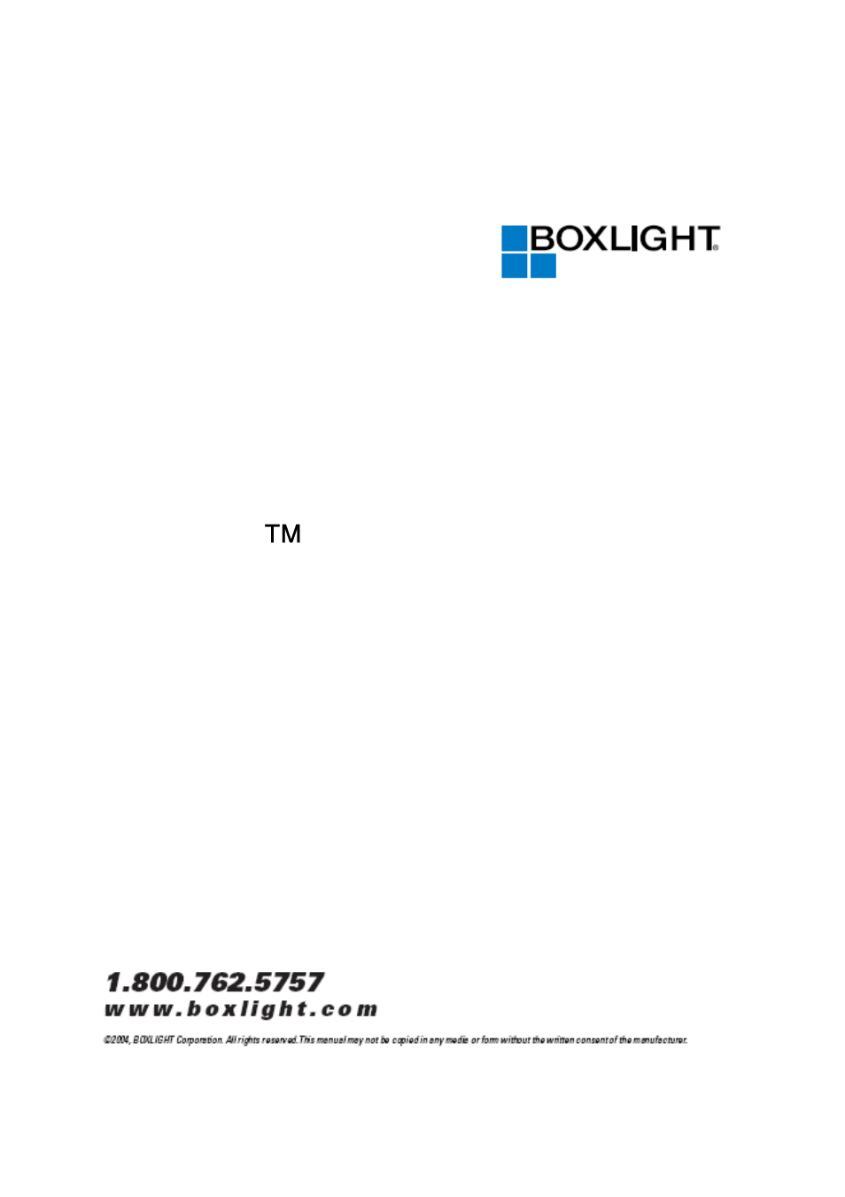 BOXLIGHT DLP User Manual | 37 pages