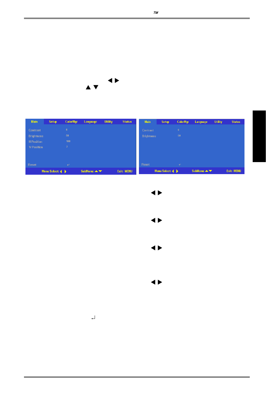 Osd menu | BOXLIGHT DLP User Manual | Page 21 / 37