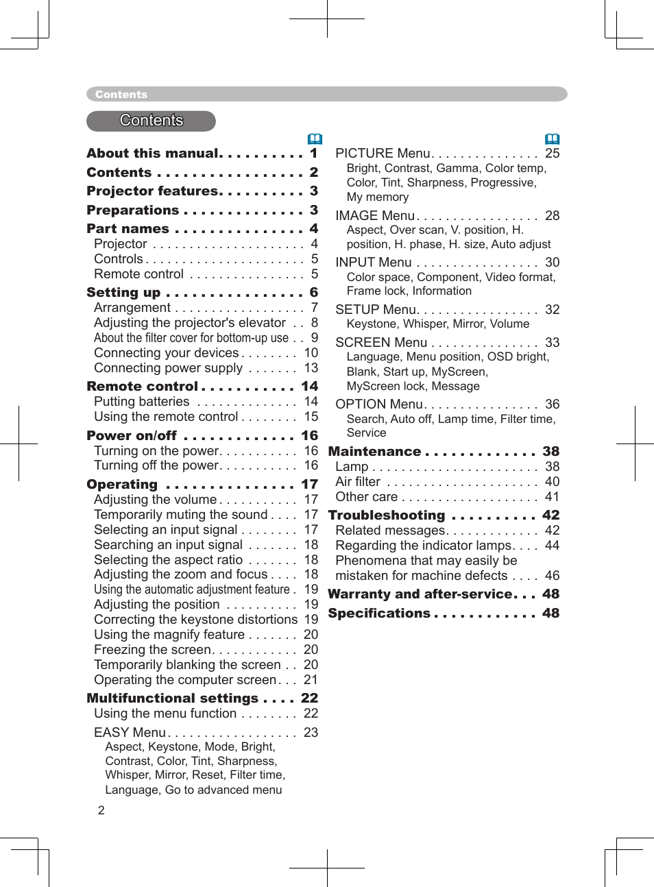 BOXLIGHT CP-324i User Manual | Page 2 / 49