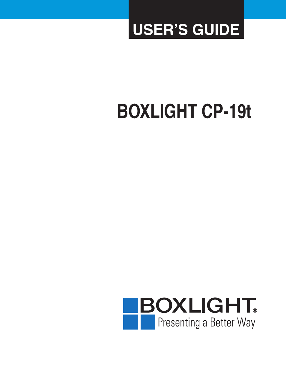 BOXLIGHT CP-19t User Manual | 48 pages