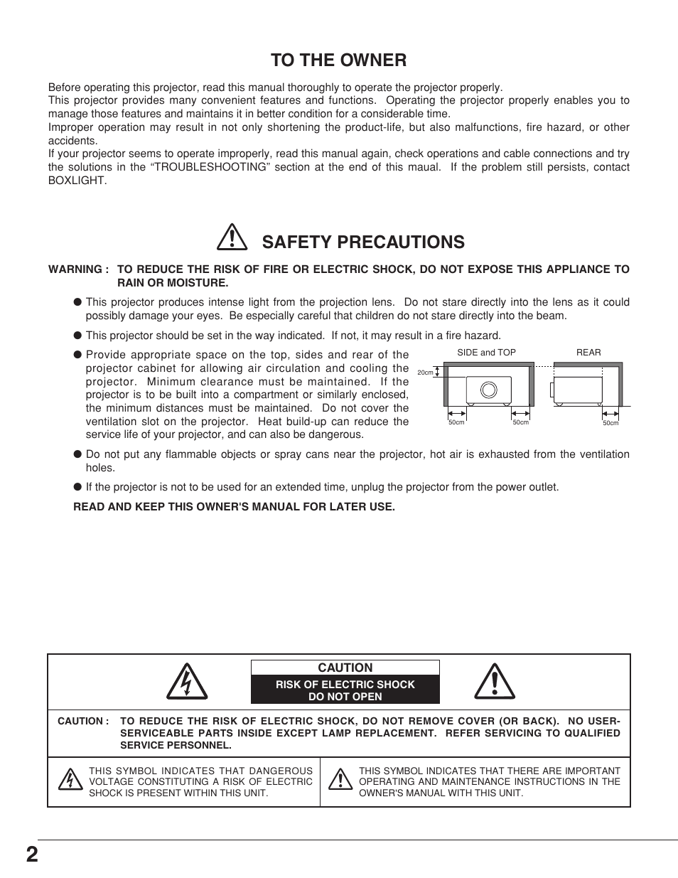BOXLIGHT CP-19t User Manual | Page 2 / 48