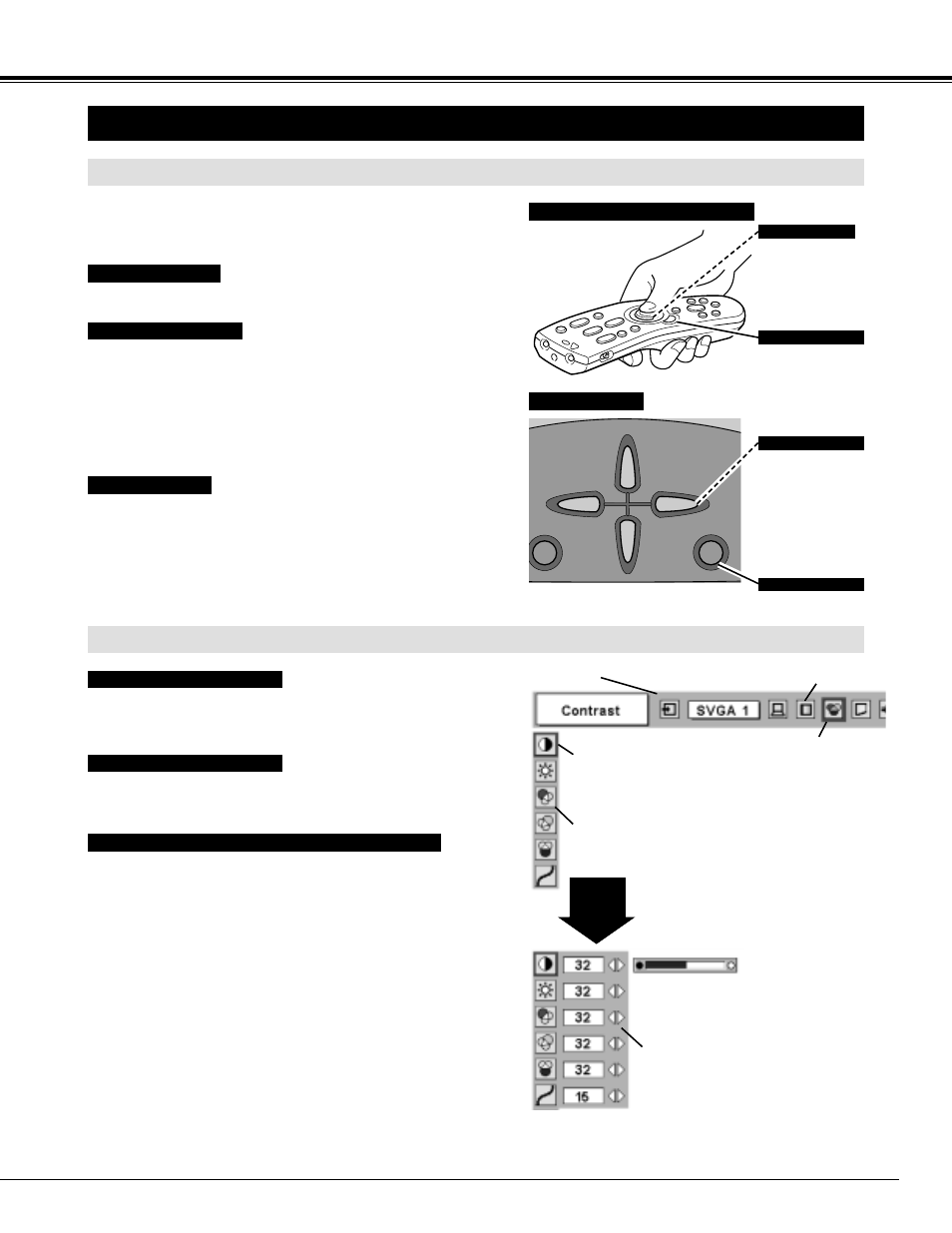 Operating on-screen menu | BOXLIGHT CP-300t User Manual | Page 17 / 44