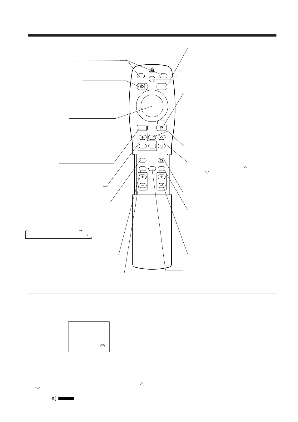 Nomi e funzioni delle singole parti (segue), Trasmettitore del telecomando | BOXLIGHT MP-650i User Manual | Page 118 / 144