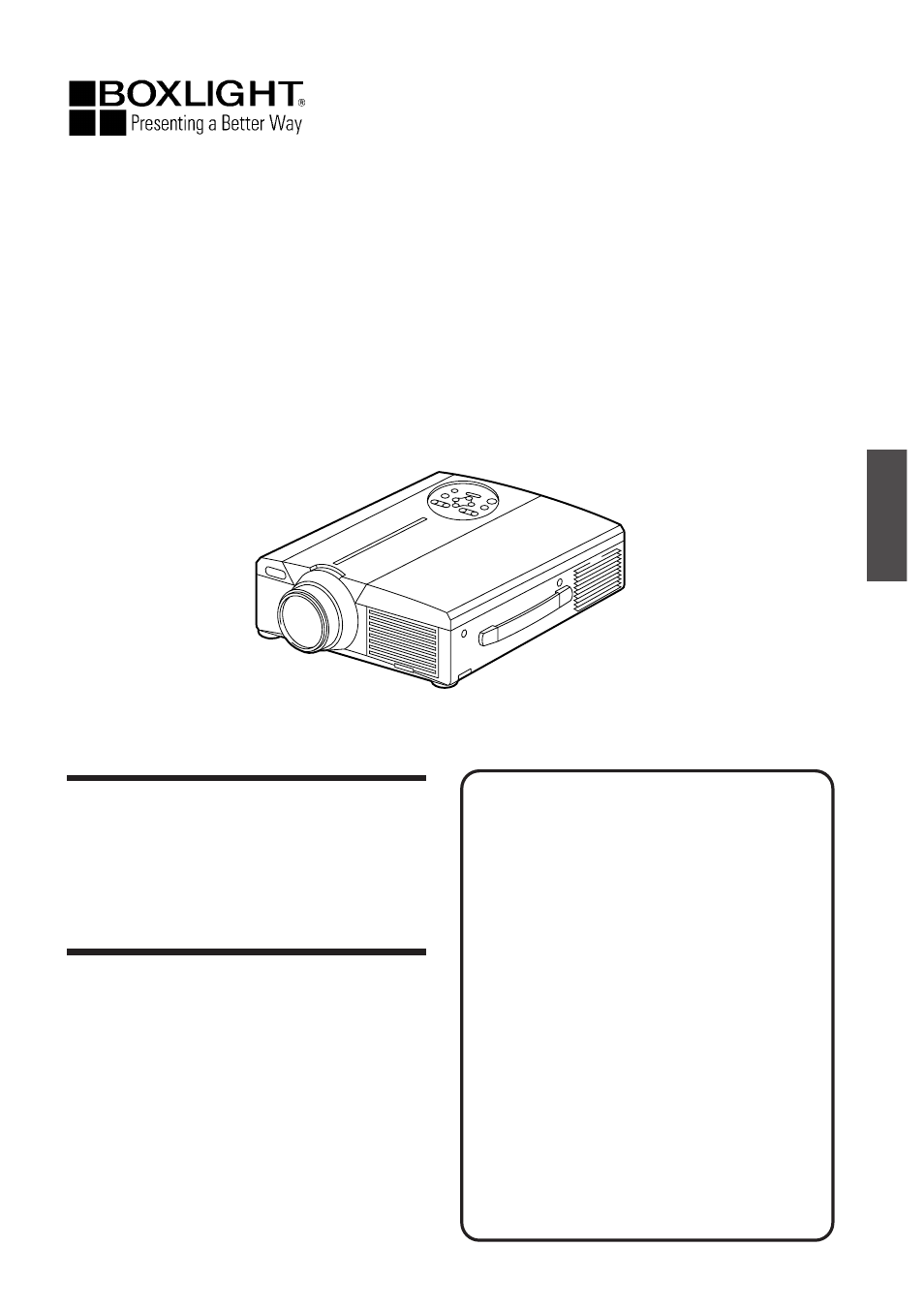 Mp-650i, Projecteur à cristaux liquides, Données générales | Caractéristiques | BOXLIGHT MP-650i User Manual | Page 73 / 144