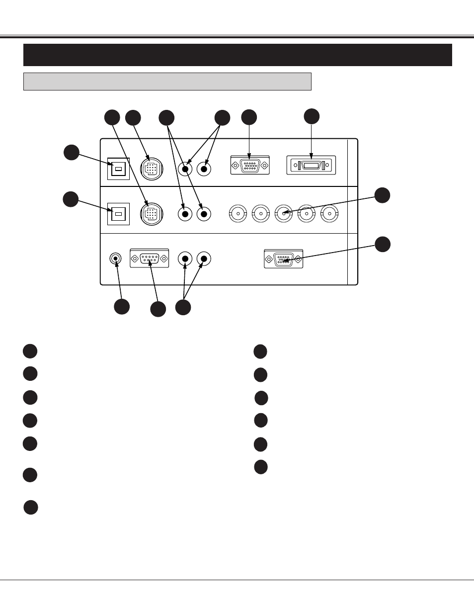 Connecting the projector, Terminal of the projector, Side of the projector (connect the computer) | BOXLIGHT FP-95t User Manual | Page 10 / 58