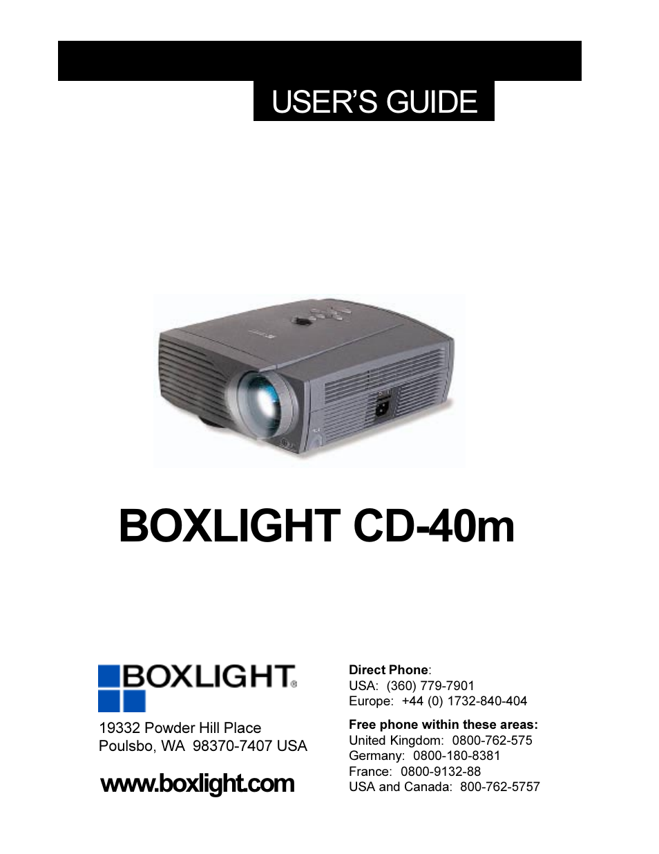 BOXLIGHT CD-40m User Manual | 61 pages