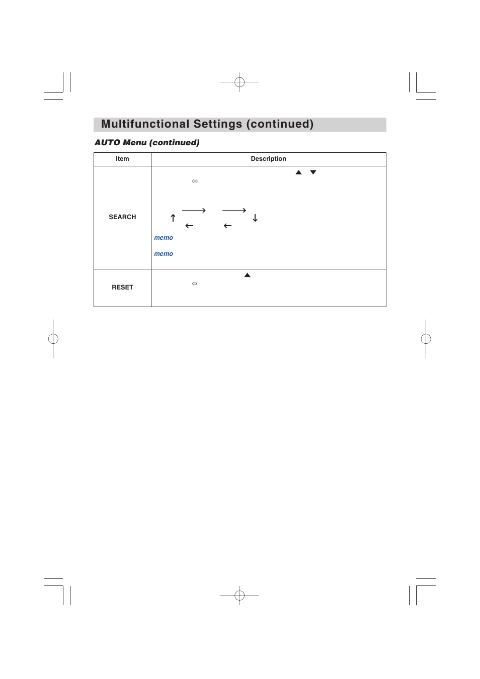 Multifunctional settings (continued) | BOXLIGHT MP-57i User Manual | Page 31 / 48