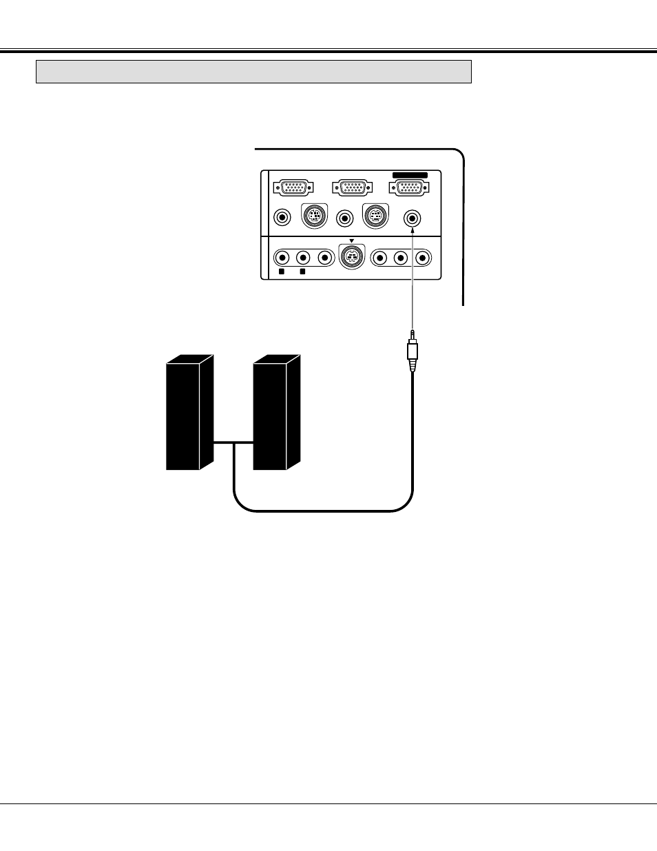 Connecting the projector, External speaker system | BOXLIGHT MP-37t User Manual | Page 18 / 54