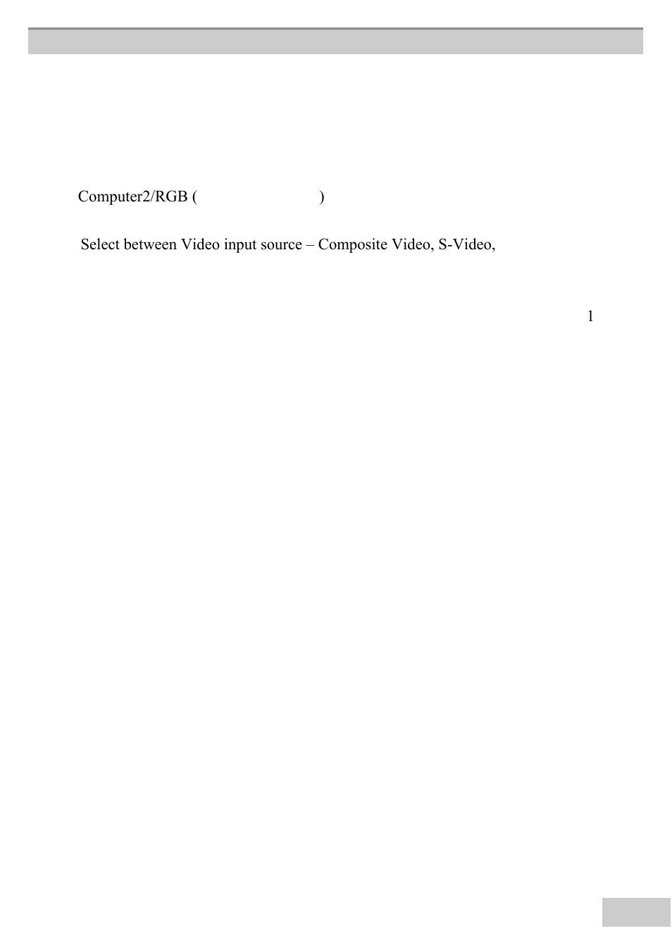 N rg, Es — c, T video (ycbcr | Ides th, D adjust osd men, Ts or flash, Es to in, Dicate th, E oper, Atin | BOXLIGHT MP63e User Manual | Page 15 / 58