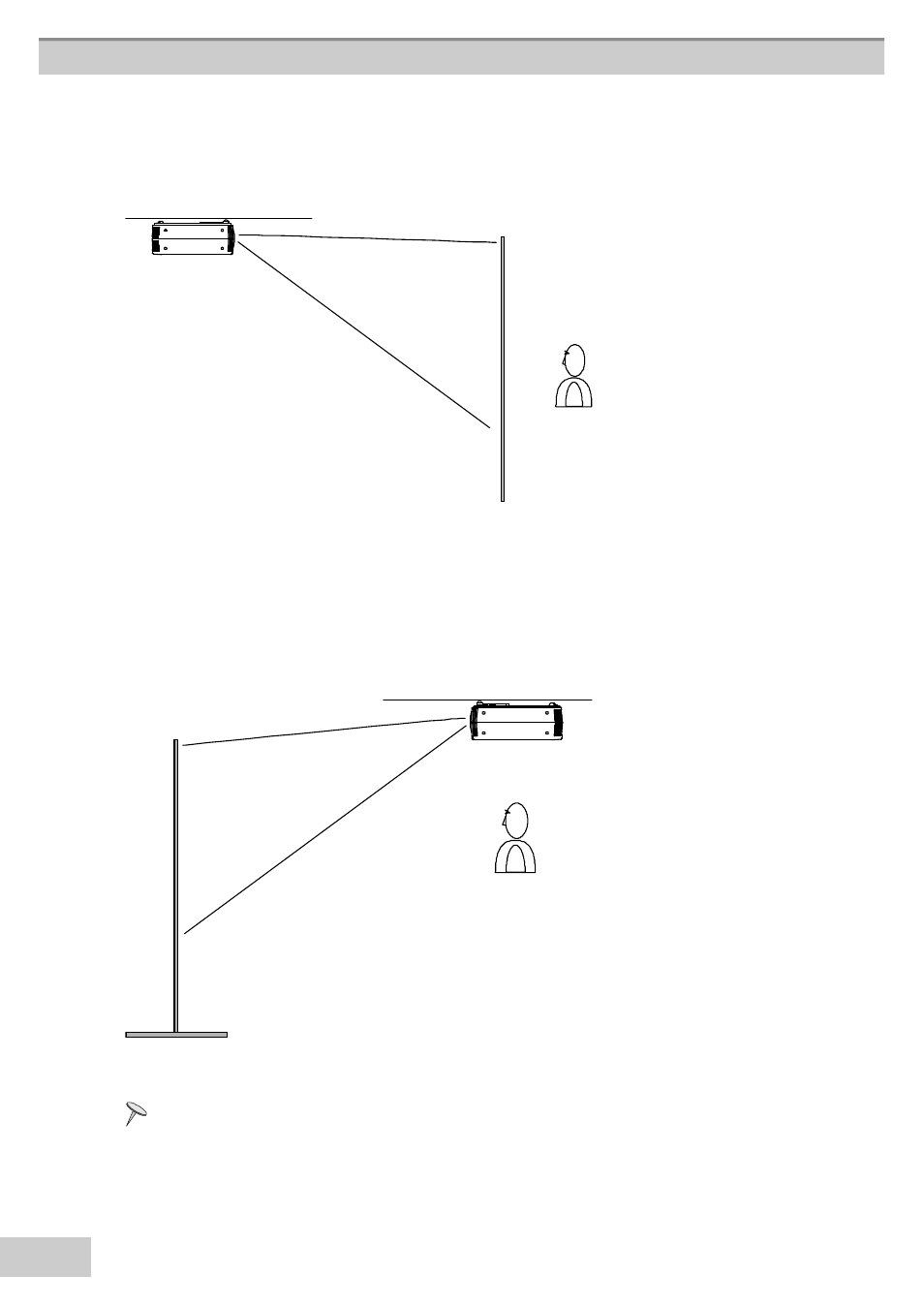 Rear ceiling projection * front ceiling projection | BOXLIGHT MP63e User Manual | Page 22 / 58