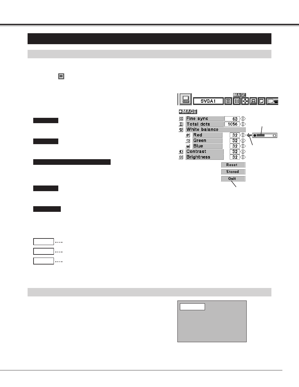 Picture image adjustment, Computer mode, Adjust picture image manually | Normal function | BOXLIGHT CP-13t User Manual | Page 27 / 48