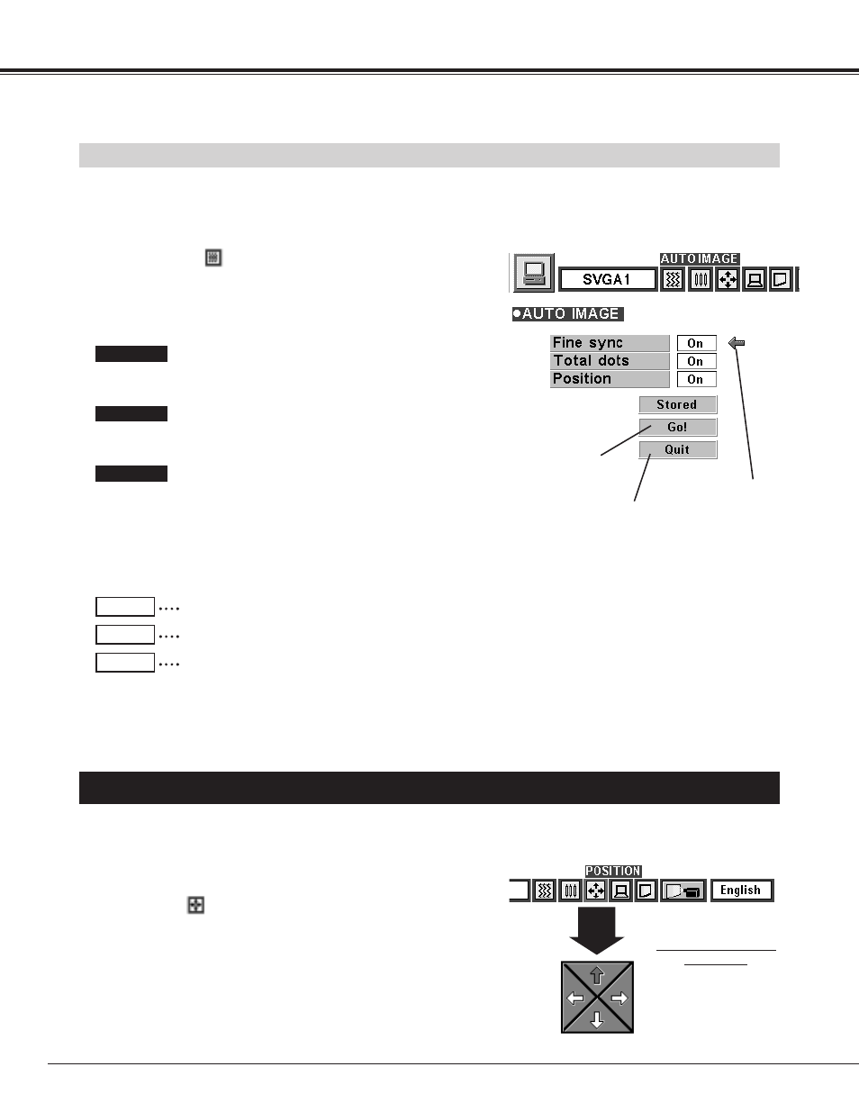 Picture position adjustment, Computer mode, Auto image function | BOXLIGHT CP-13t User Manual | Page 28 / 48