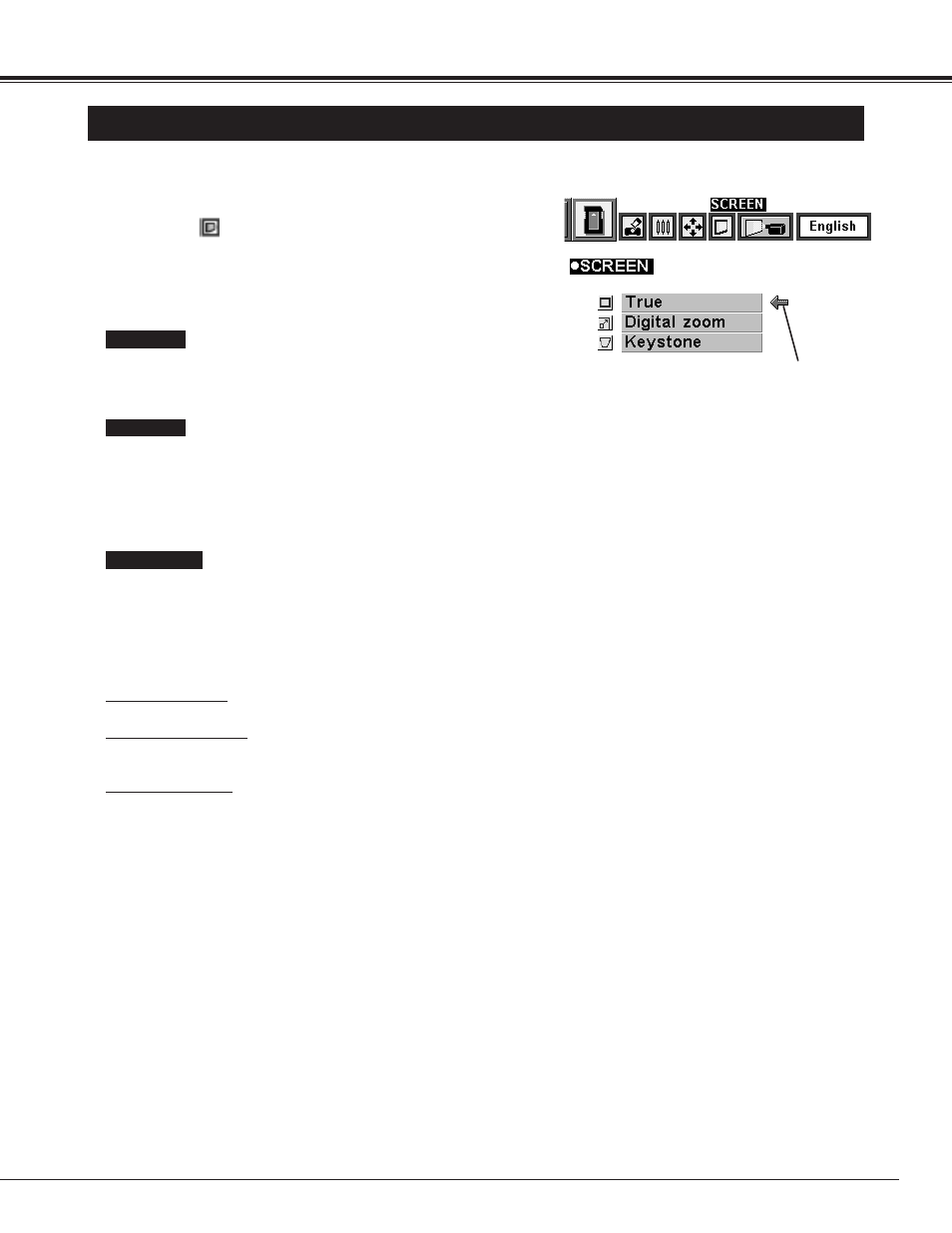 Picture screen adjustment, Mci mode | BOXLIGHT CP-13t User Manual | Page 37 / 48