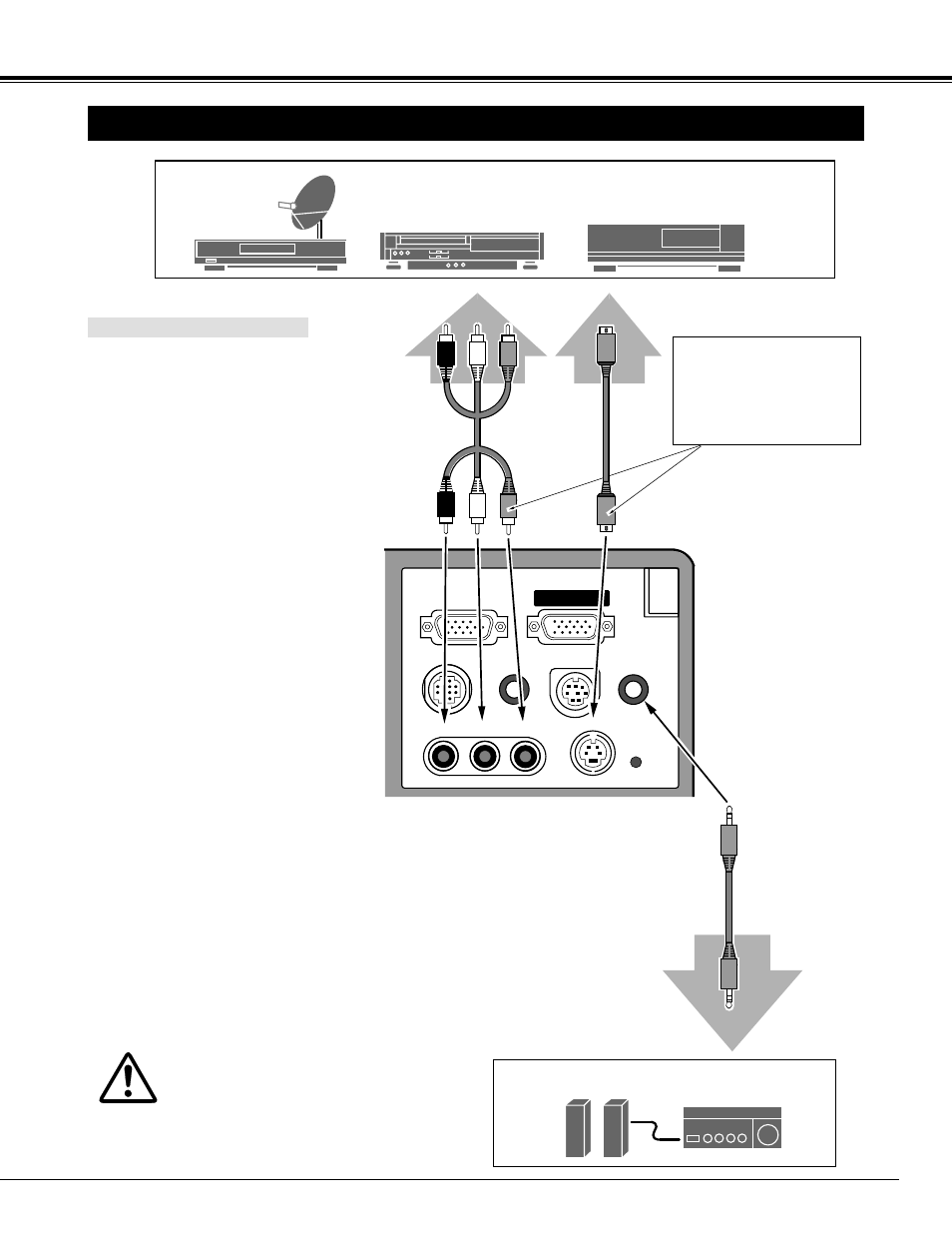 Connecting to the video equipment, Connecting the projector | BOXLIGHT CP-14t User Manual | Page 11 / 40