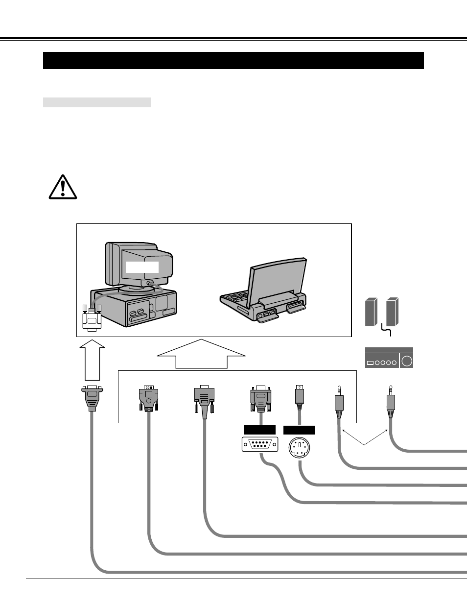 Connecting to the ibm-compatible computer, Connecting the projector | BOXLIGHT CP-14t User Manual | Page 12 / 40