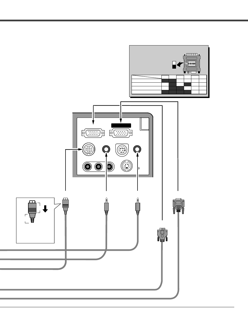 Connecting the projector, Mac/vga adapter (not supplied) | BOXLIGHT CP-14t User Manual | Page 15 / 40