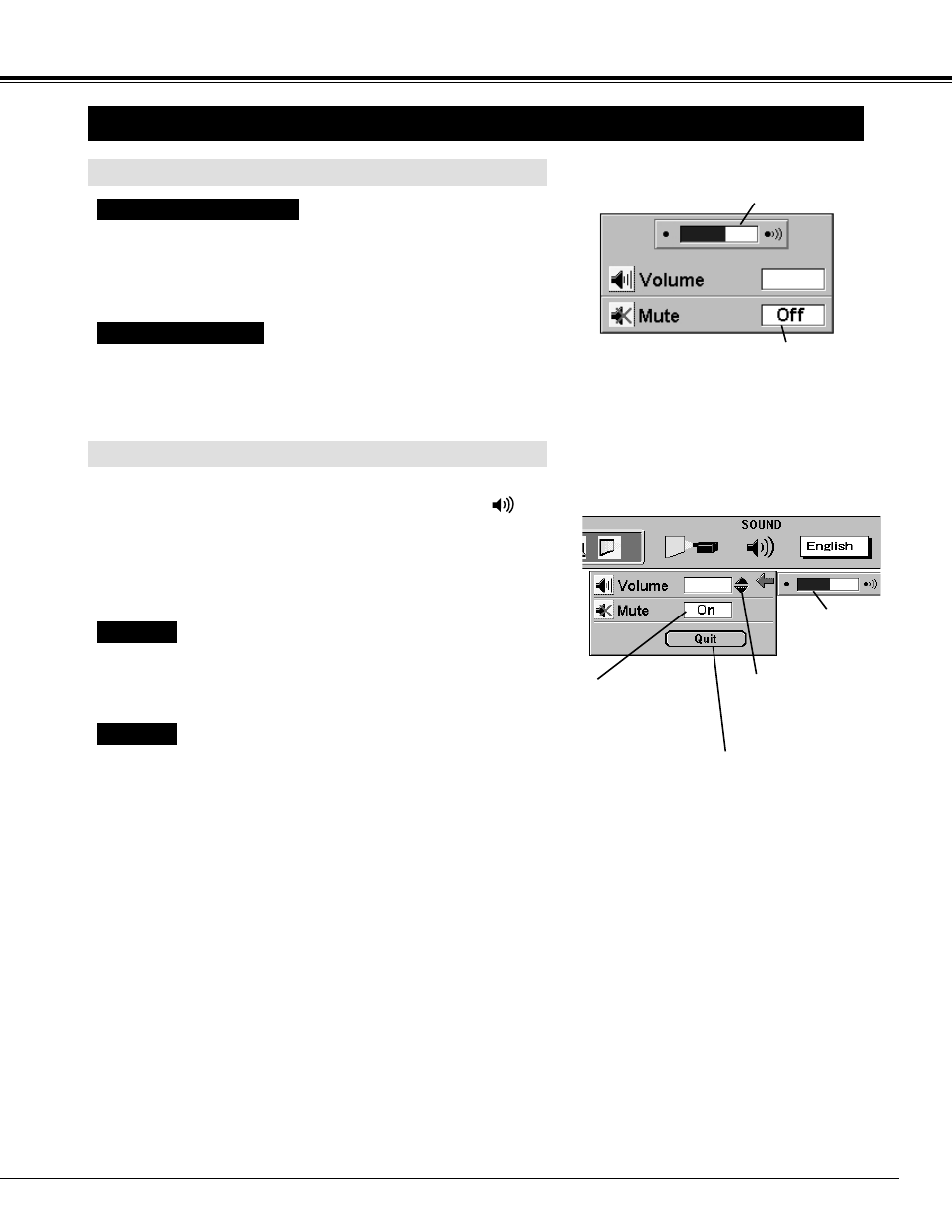 Sound adjustment, Basic operation, Direct operation menu operation | BOXLIGHT CP-14t User Manual | Page 23 / 40