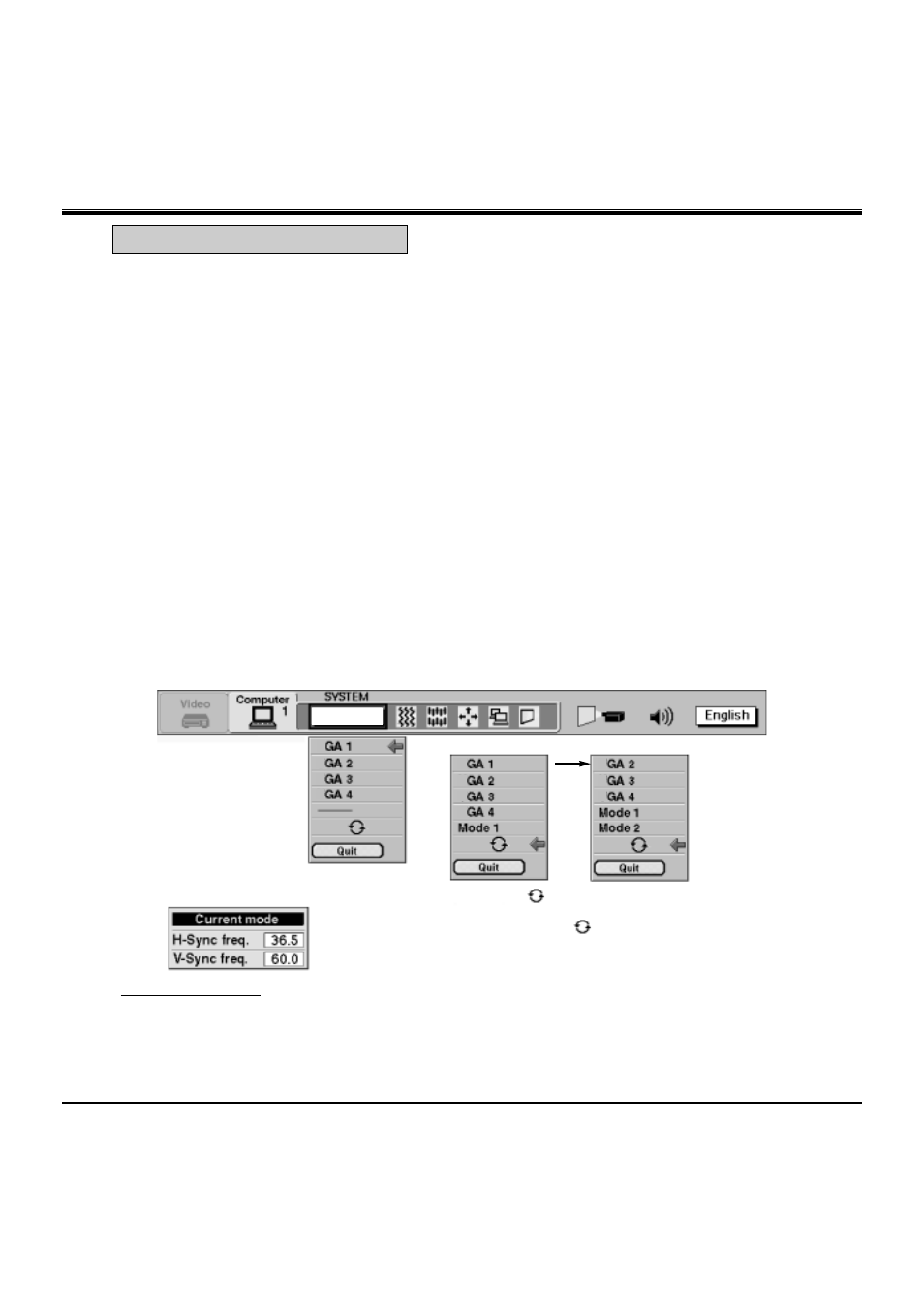 Computer mode, Computer system select | BOXLIGHT MP-38t User Manual | Page 36 / 54
