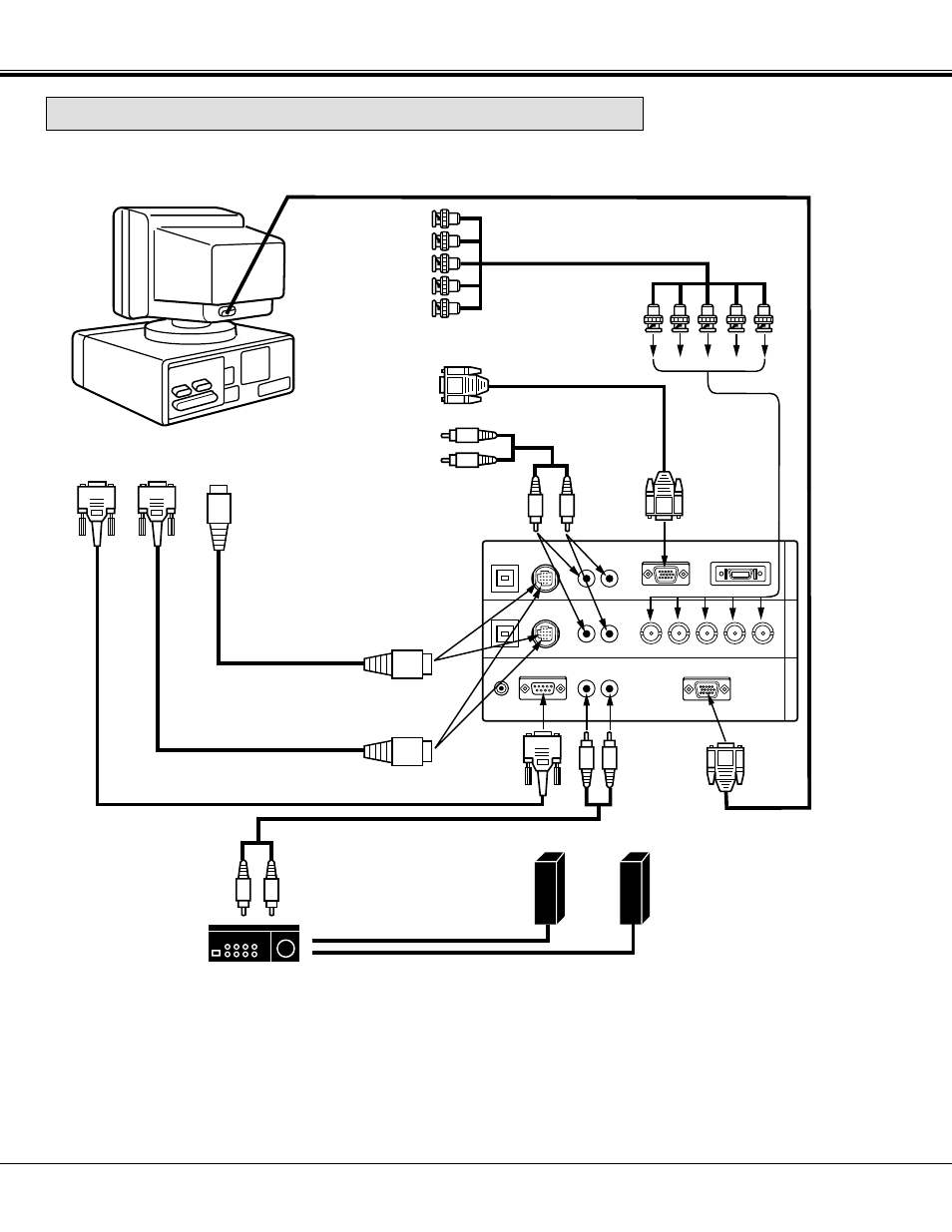 Connecting an ibm-compatible desktop computer, Connecting the projector | BOXLIGHT FP-97t User Manual | Page 14 / 58