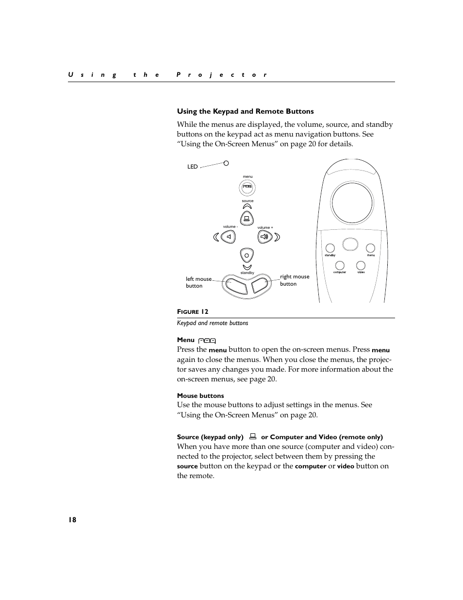 Heading2 - using the keypad and remote buttons, Using the keypad and remote buttons | BOXLIGHT CD-455m User Manual | Page 26 / 64