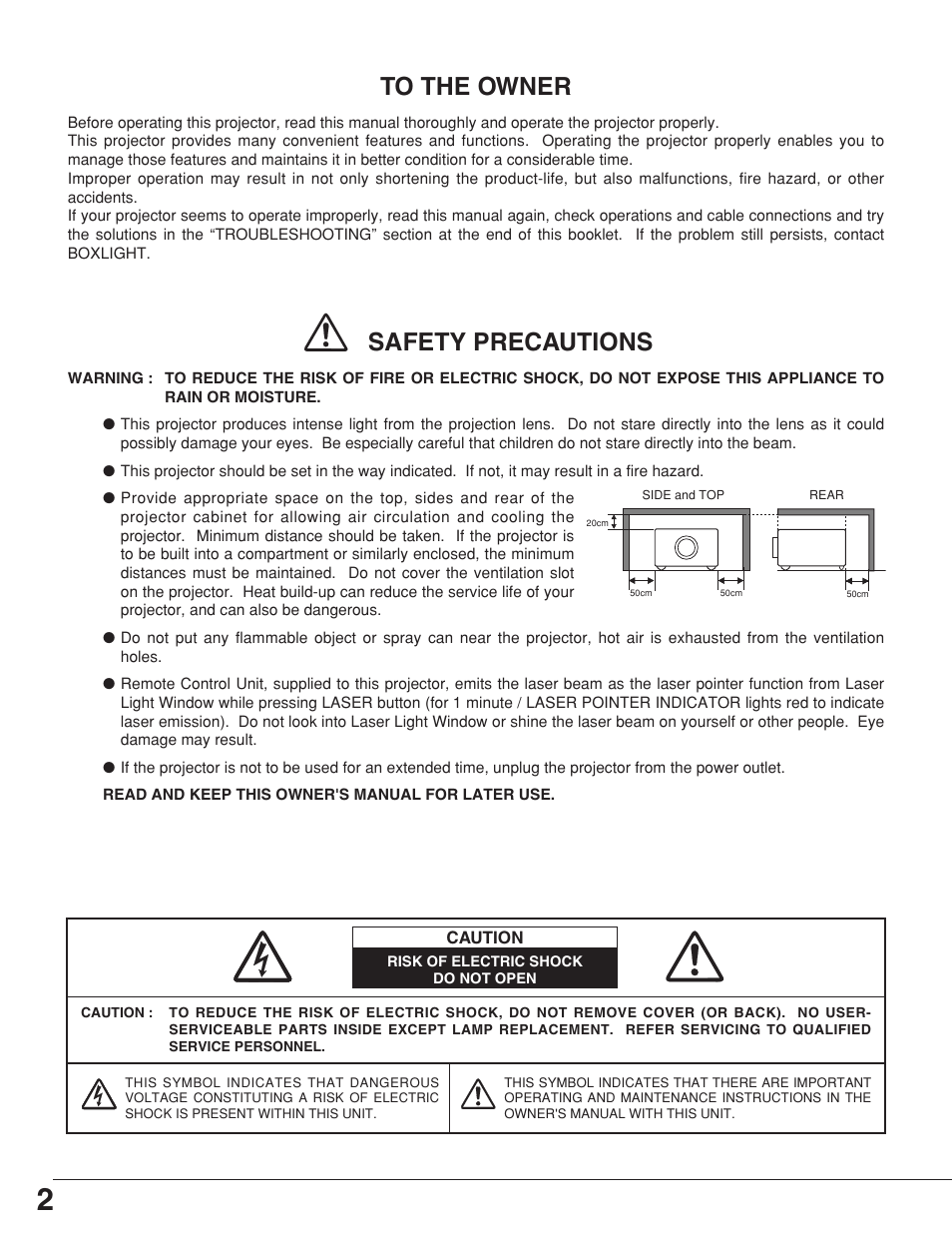 BOXLIGHT CP-315t User Manual | Page 2 / 48