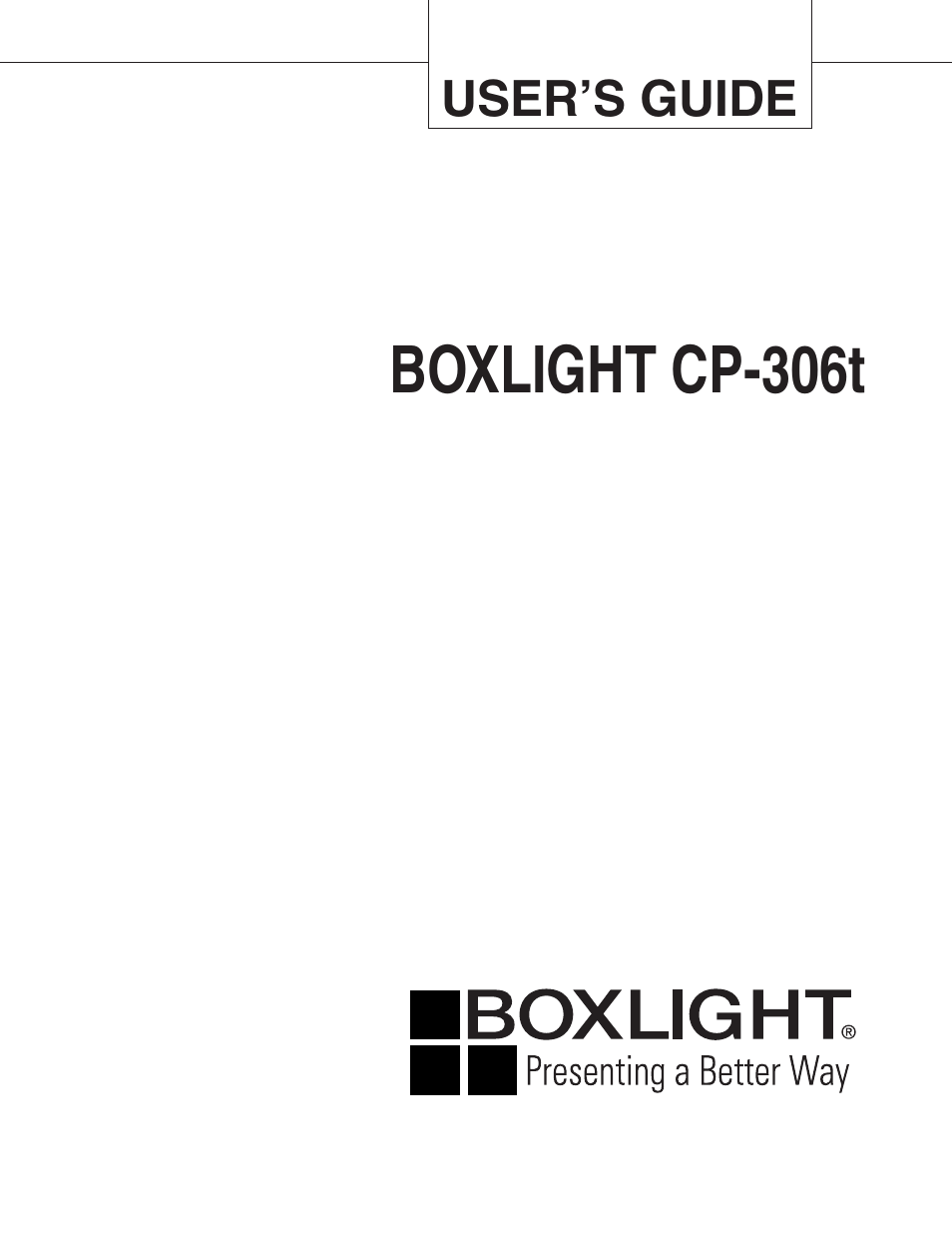 BOXLIGHT CP-306t User Manual | 48 pages