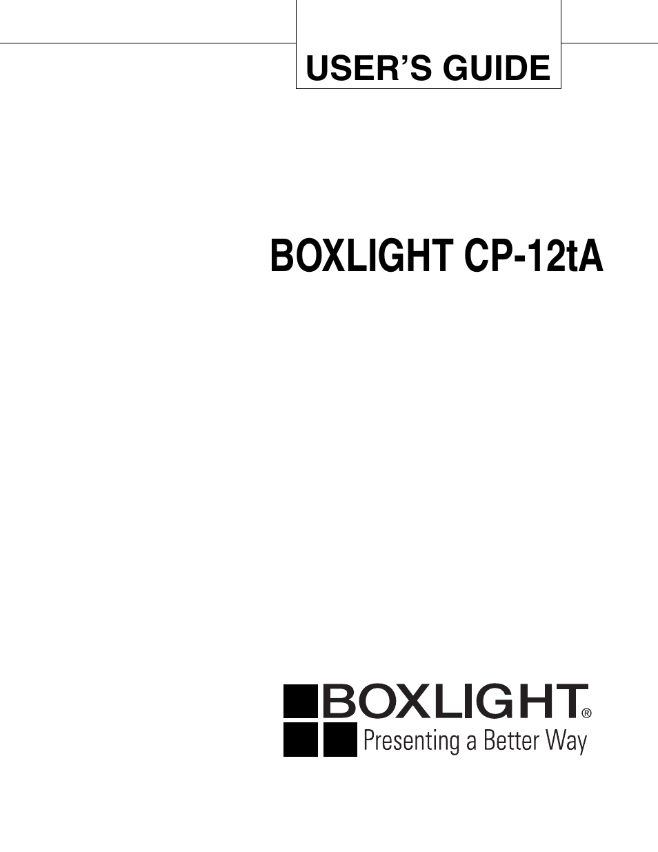 BOXLIGHT CP-12tA User Manual | 48 pages