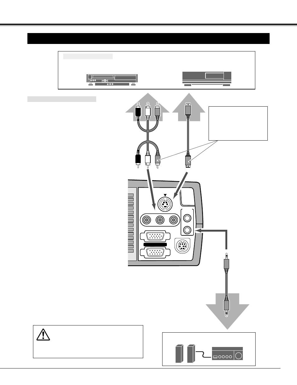 Connecting to the video equipment, Connecting the projector | BOXLIGHT CP-33t User Manual | Page 11 / 48