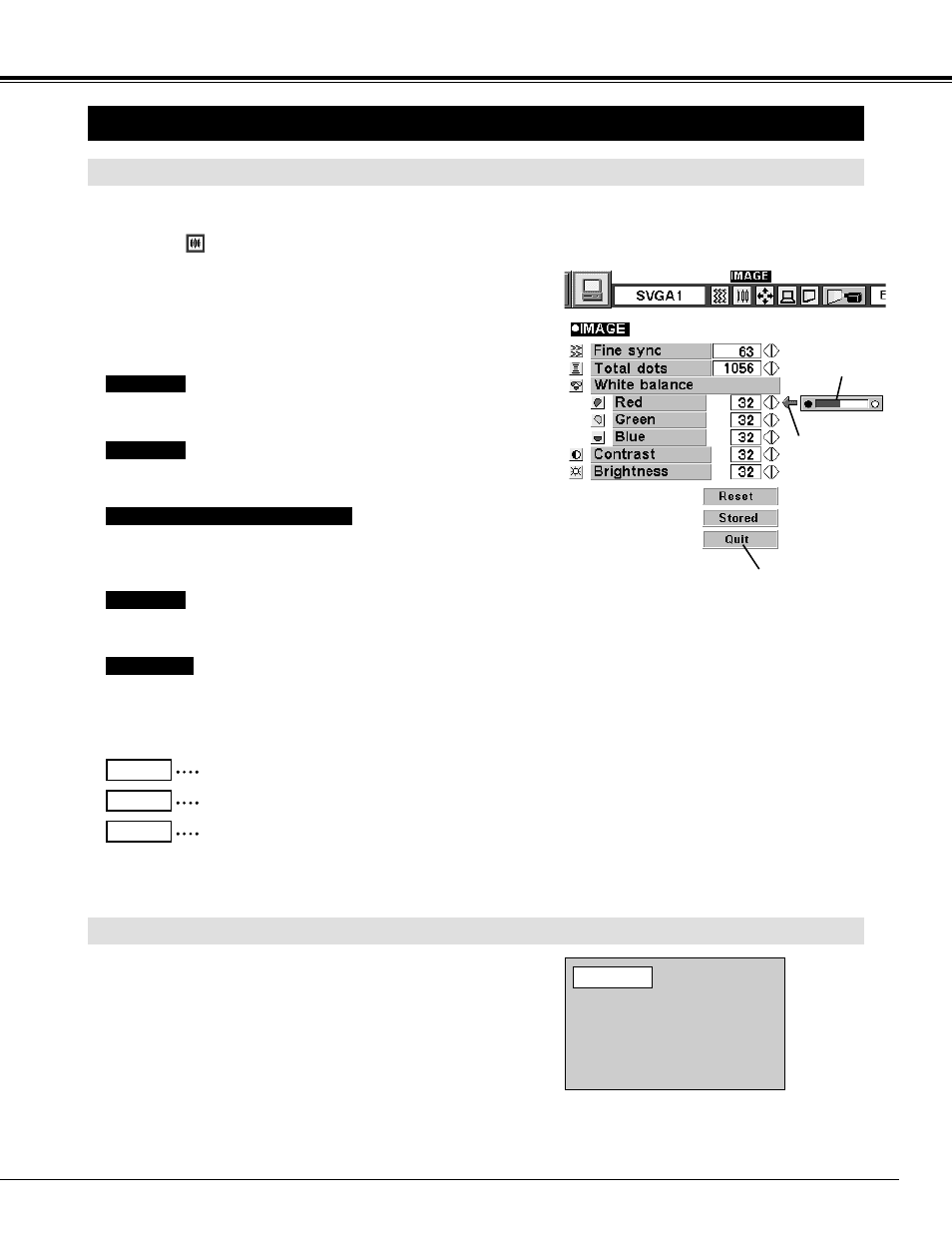 Picture image adjustment, Computer mode, Adjust picture image manually | Normal function | BOXLIGHT CP-33t User Manual | Page 27 / 48