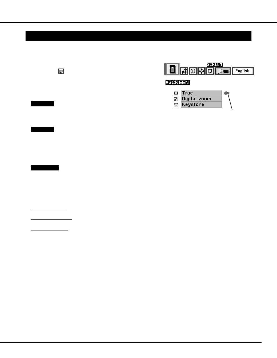 Picture screen adjustment, Mci mode | BOXLIGHT CP-33t User Manual | Page 37 / 48