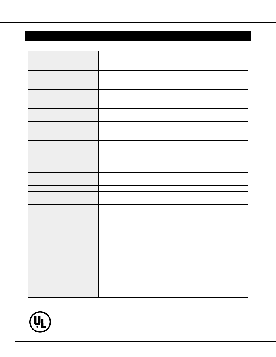 Technical specifications | BOXLIGHT CP-33t User Manual | Page 46 / 48
