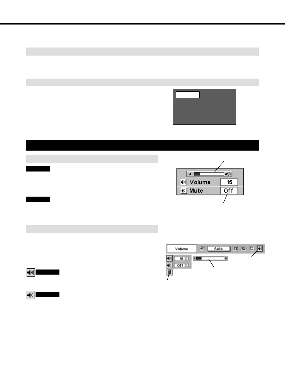 Sound adjustment, Basic operation, No show function picture freeze function | Direct operation menu operation | BOXLIGHT CINEMA 20HD User Manual | Page 21 / 48