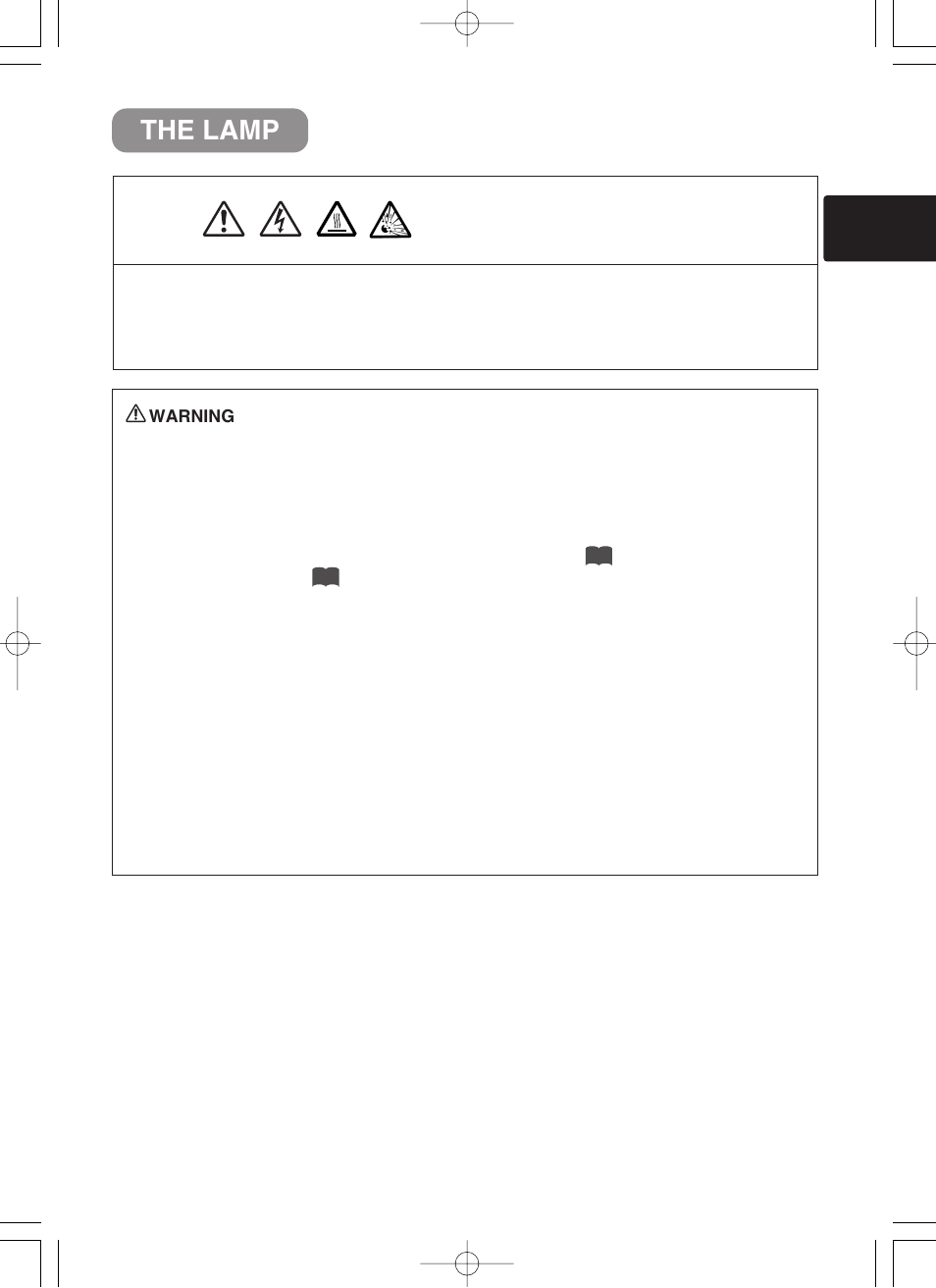 The lamp | BOXLIGHT CP-322i/CP-634i User Manual | Page 26 / 52