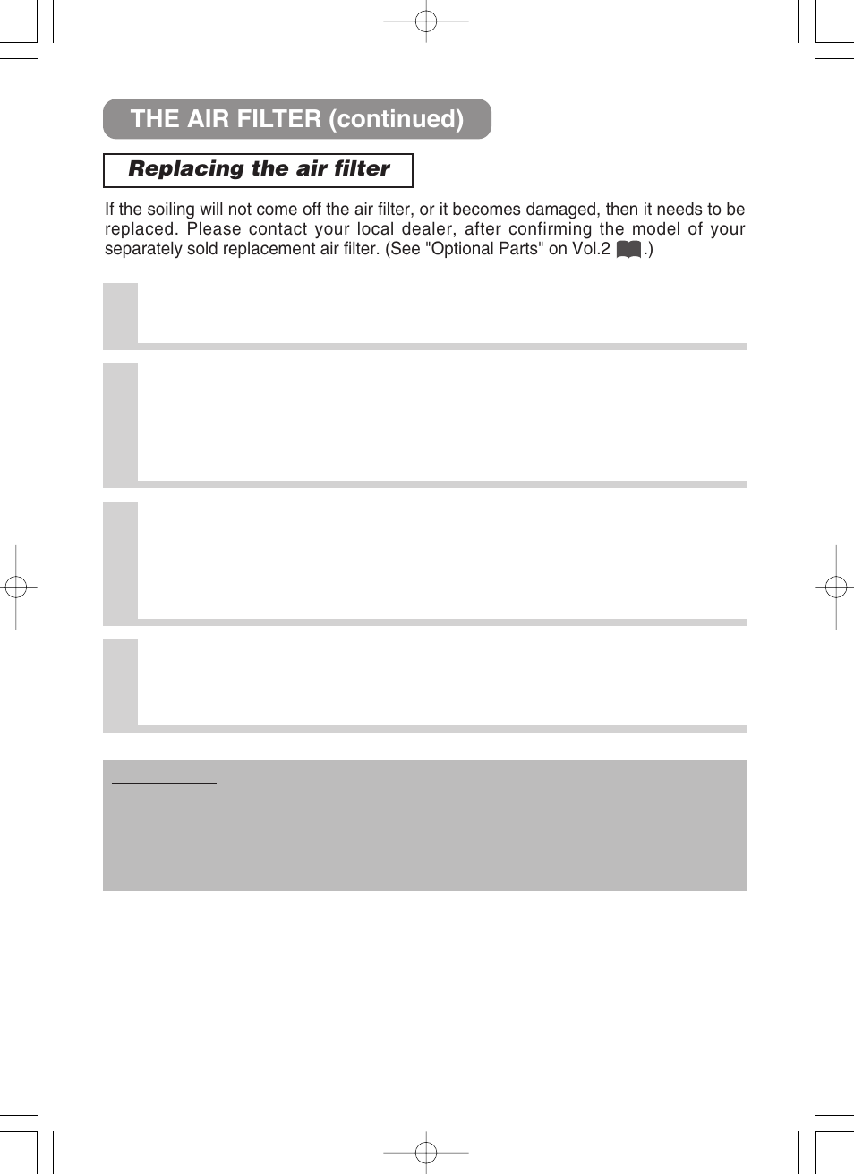 The air filter (continued) | BOXLIGHT CP-322i/CP-634i User Manual | Page 29 / 52