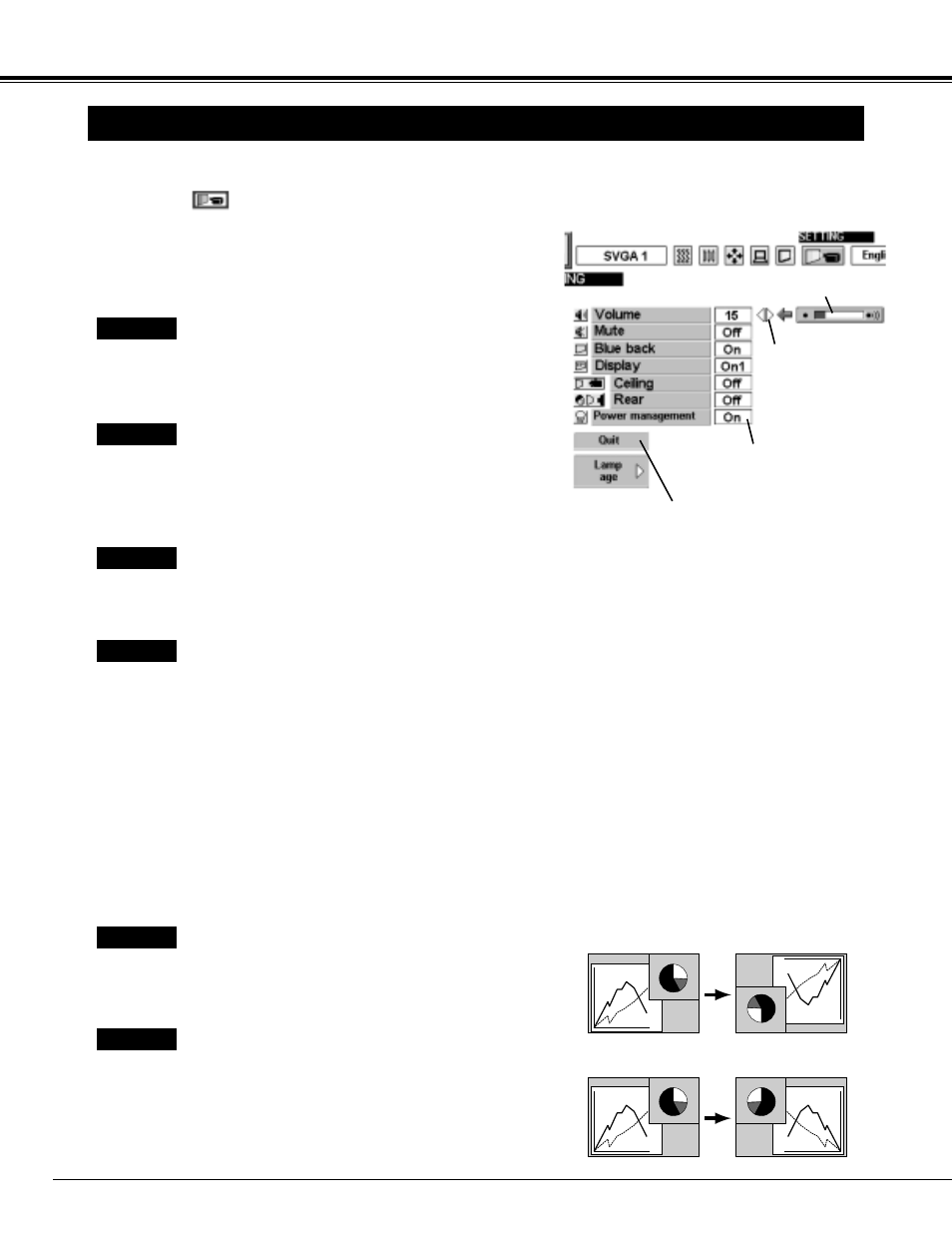 32 setting, Setting menu | BOXLIGHT XP-5t User Manual | Page 32 / 40