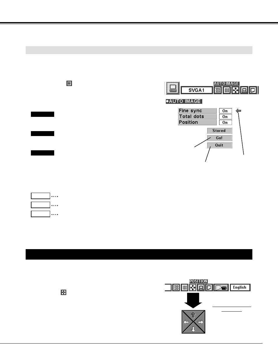 Picture position adjustment, Computer mode, Auto image function | BOXLIGHT CP-11t User Manual | Page 27 / 38